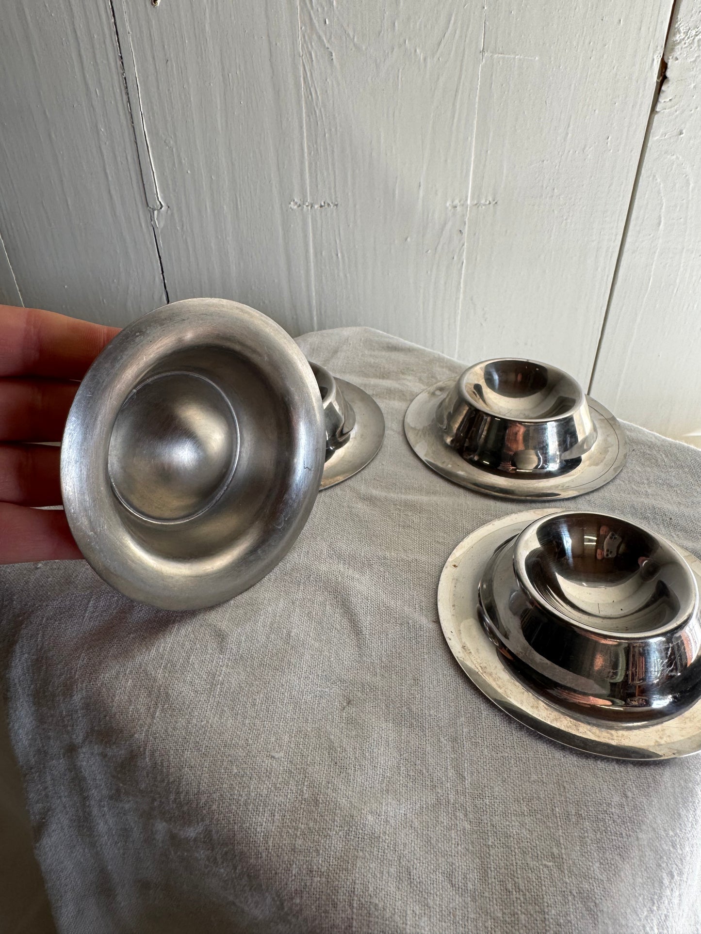 Äggkoppar i stål, 4st