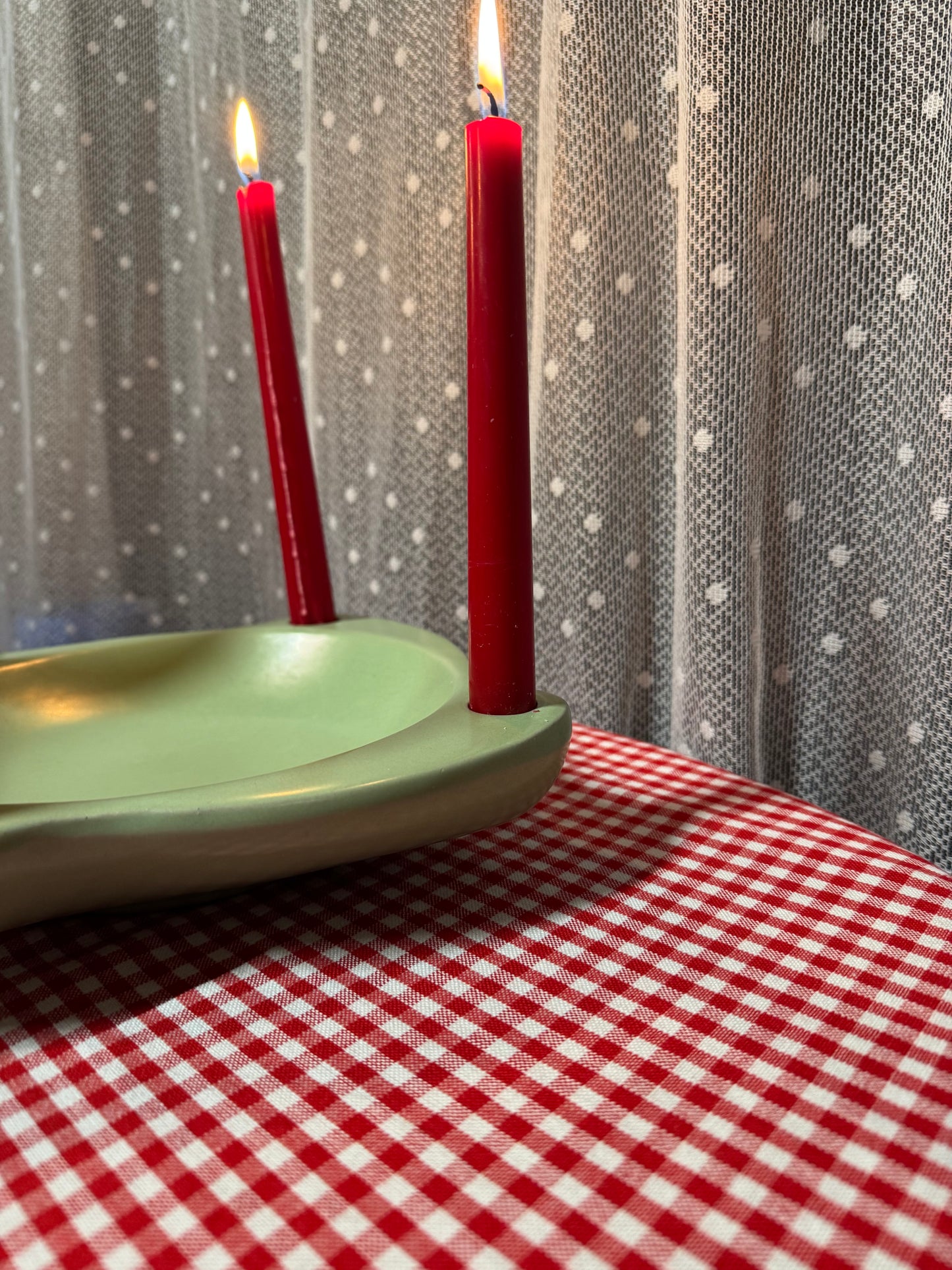 Adventsljusstake i grönt Uppsala Ekeby