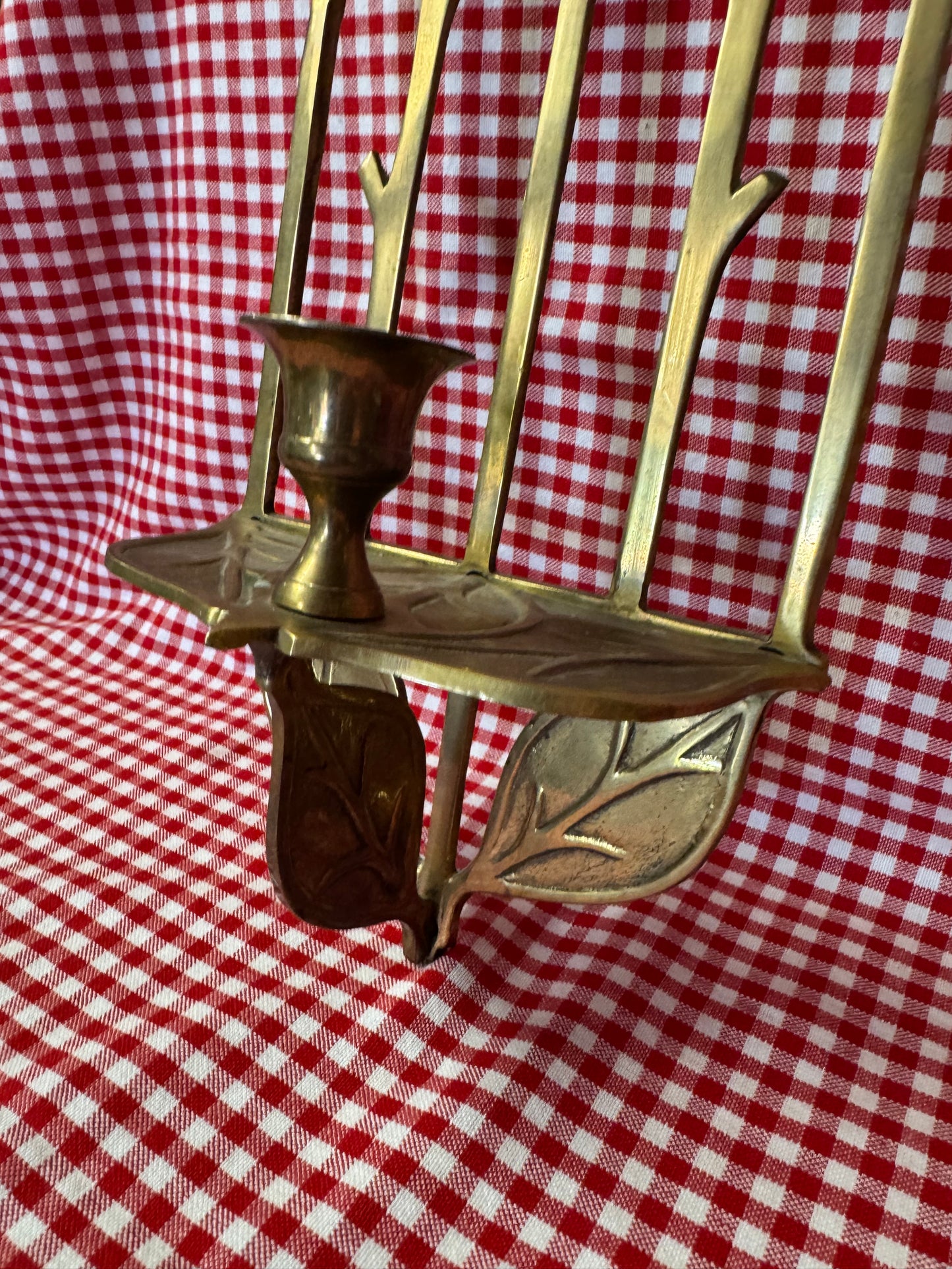 Stor väggljusstake i mässing