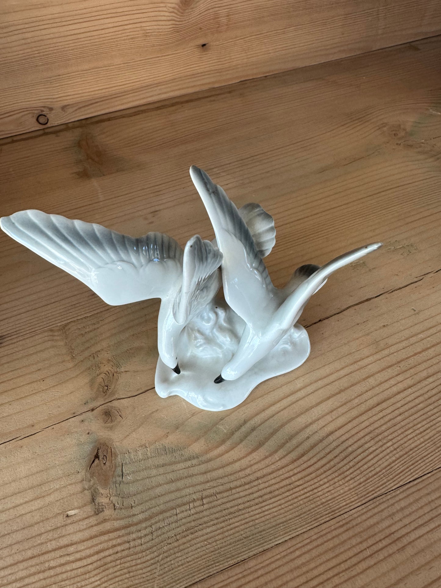 Dekorativ porslinsfigur – gäss, vintage 60-tal