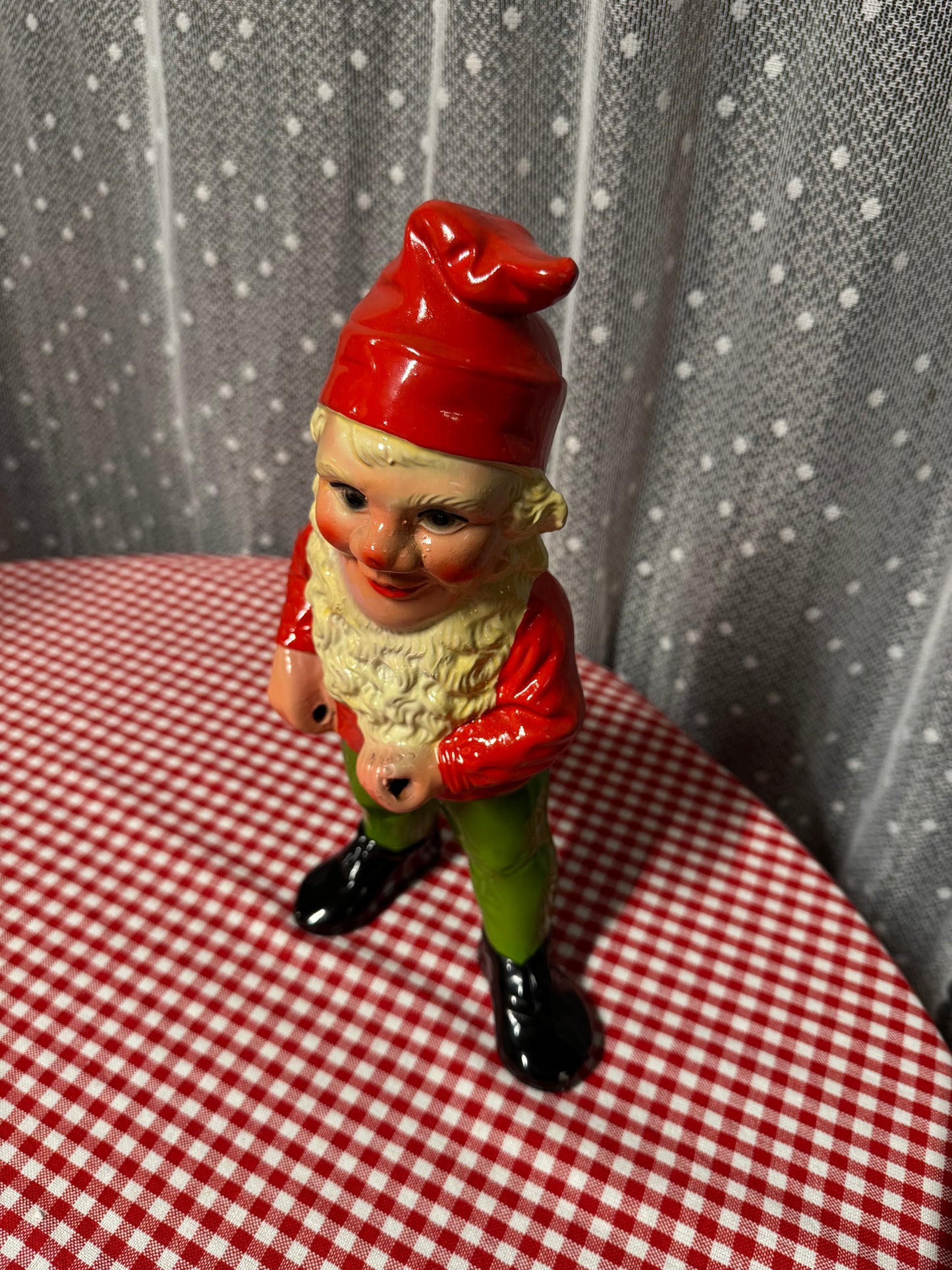 Äldre stor tomte i porslin