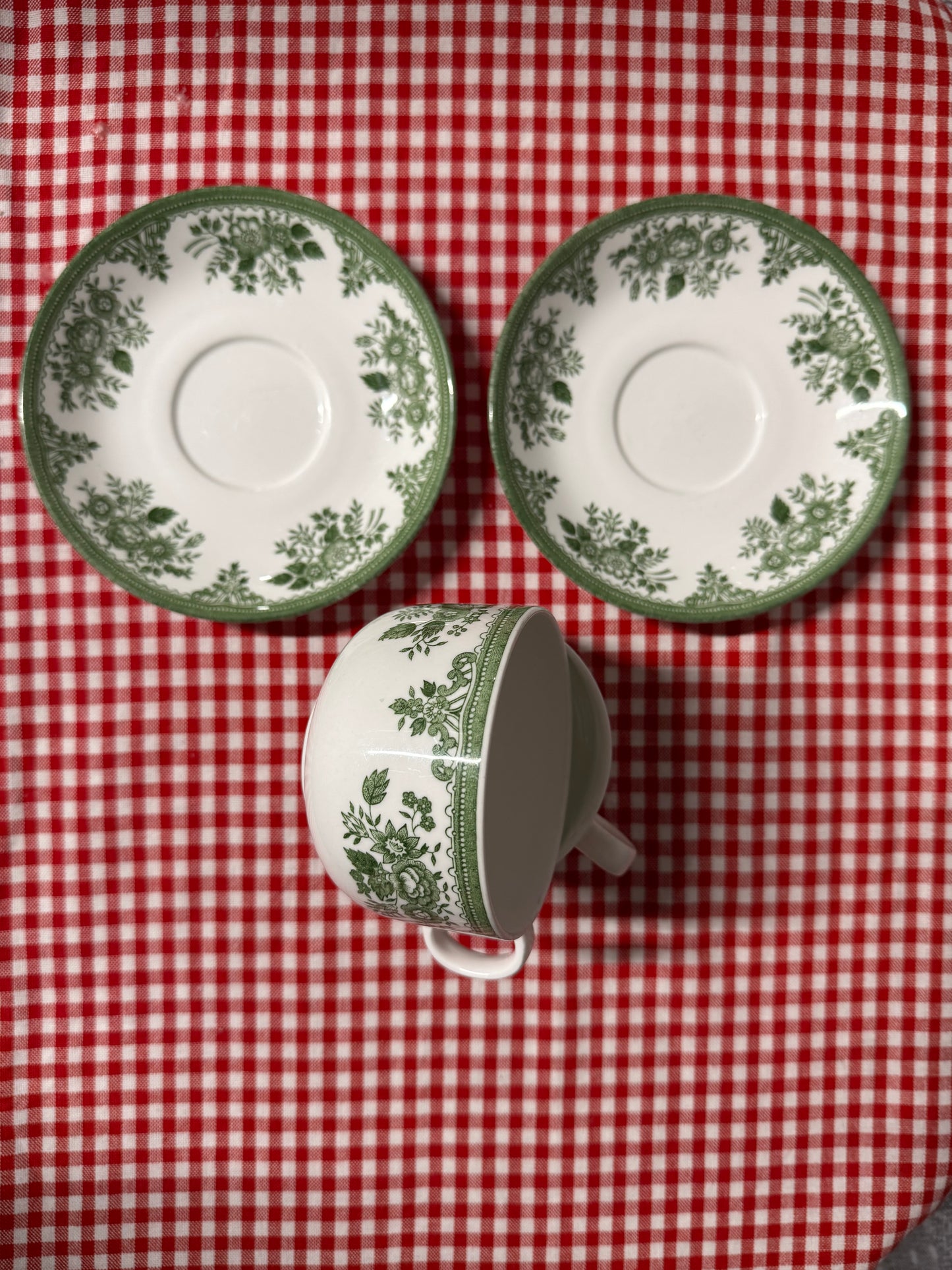 Två tekoppar med fat - FASAN Old Gustavsberg