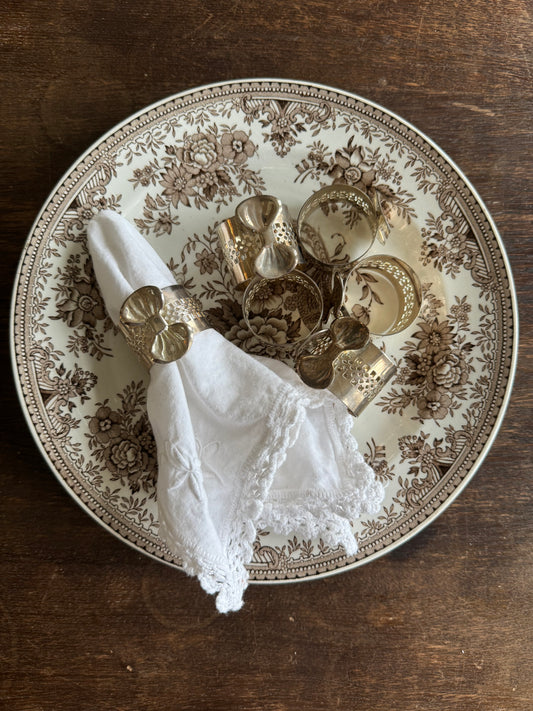 6st servettringar rosett