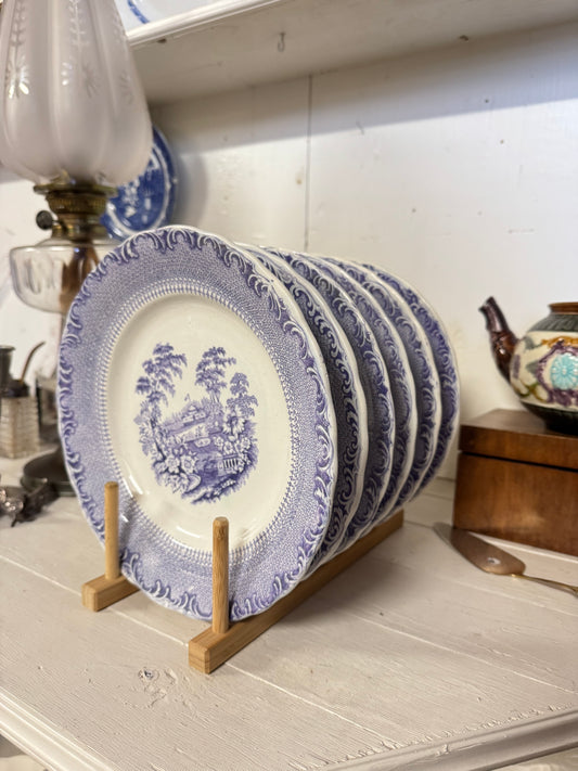 6st lila mattallrikar Rörstrand