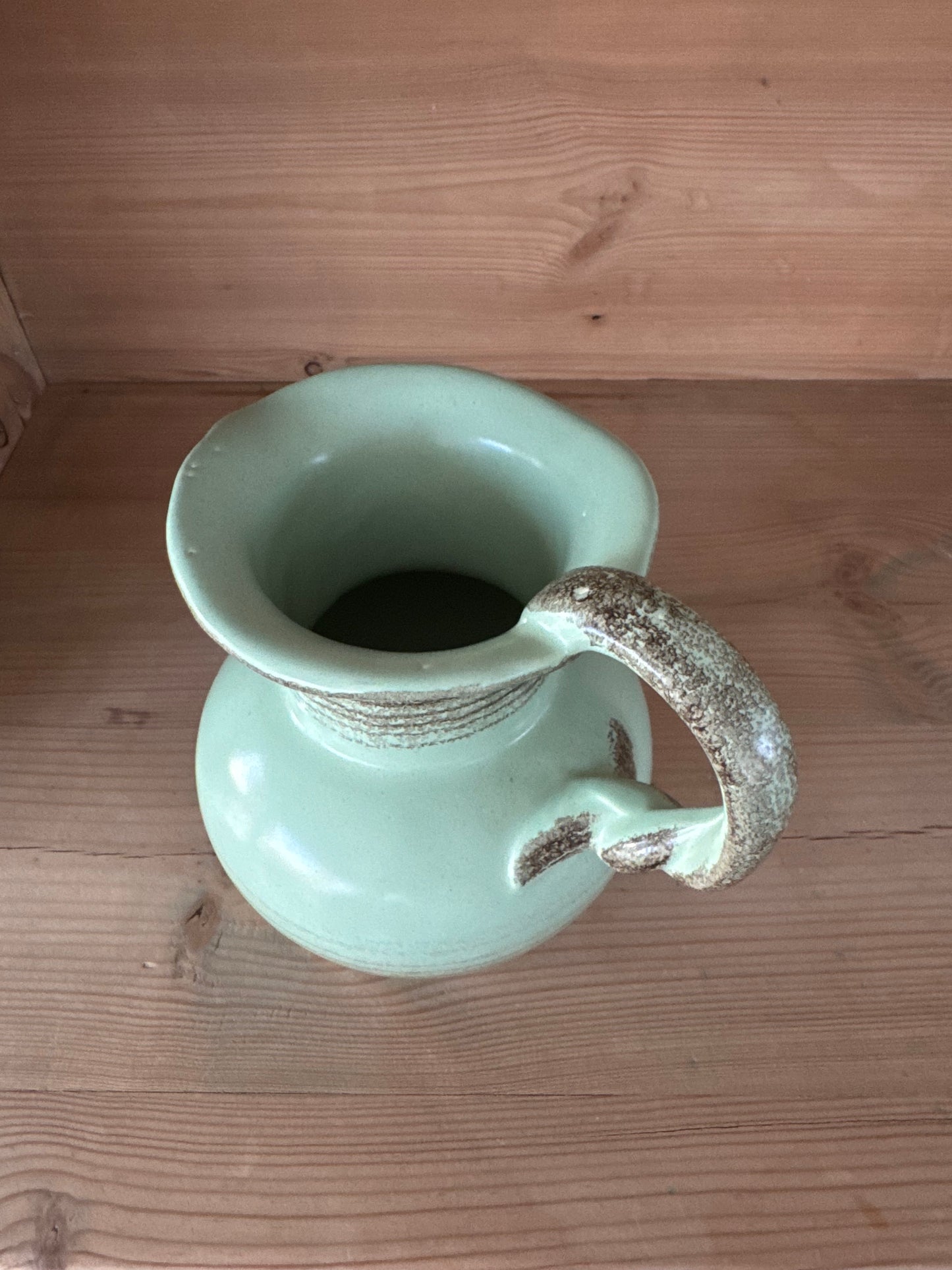 Grön keramikkanna Jasba 1960-tal