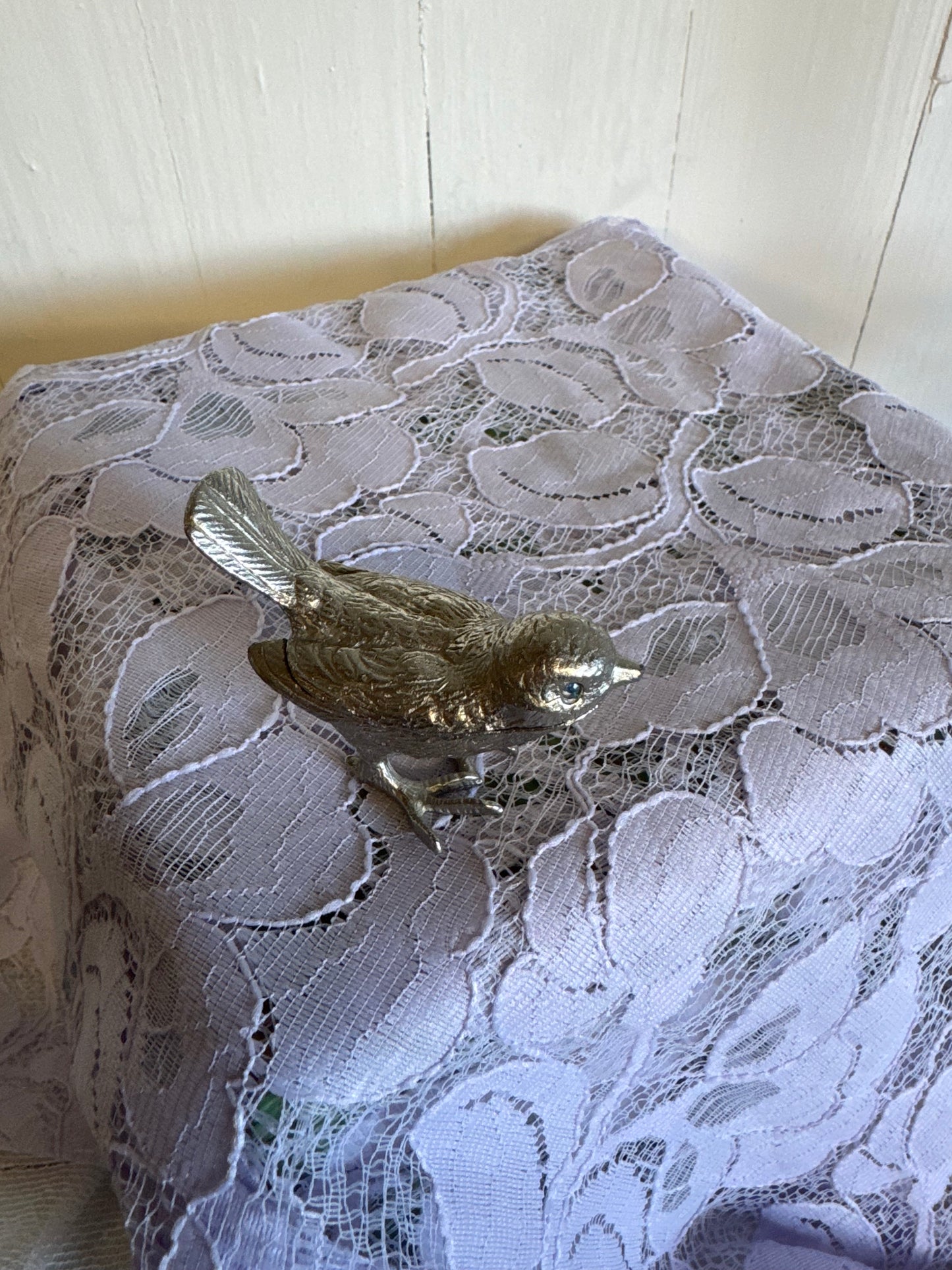 Ask / saltkar fågel i metall tidigt 1900-tal
