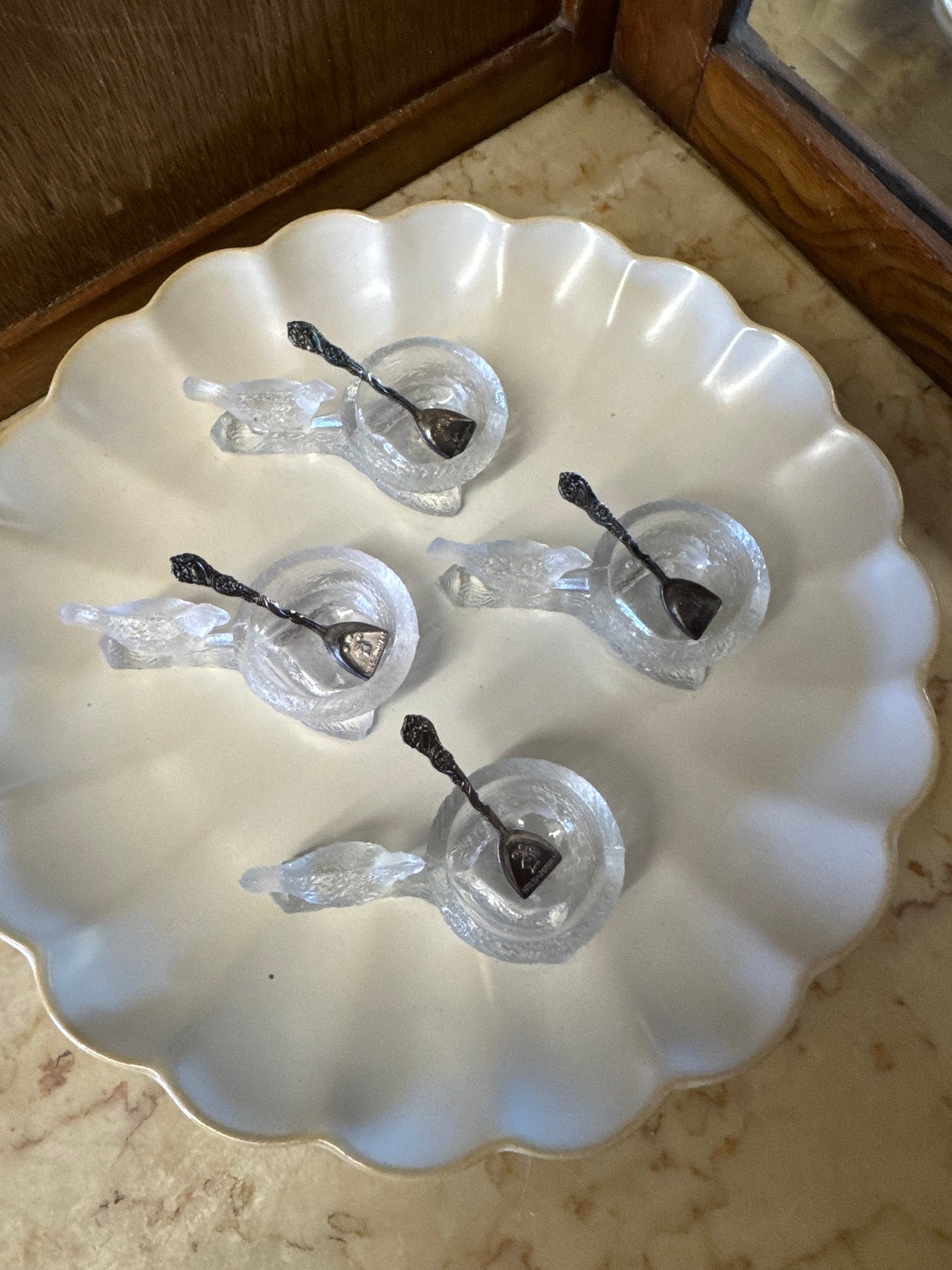 Äggkoppar / saltkar fågel - Lindshammar, 4st