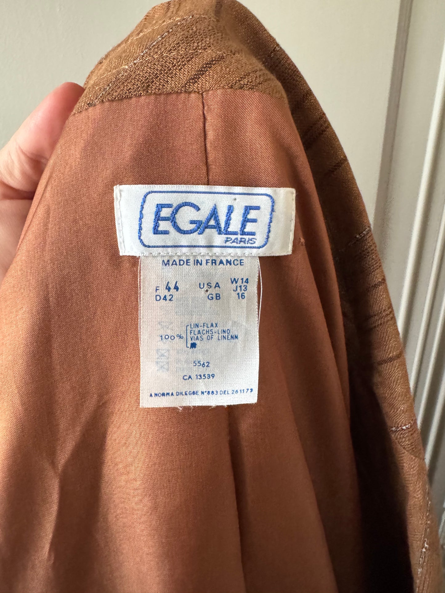 Brun kavaj - vintage Egale Paris