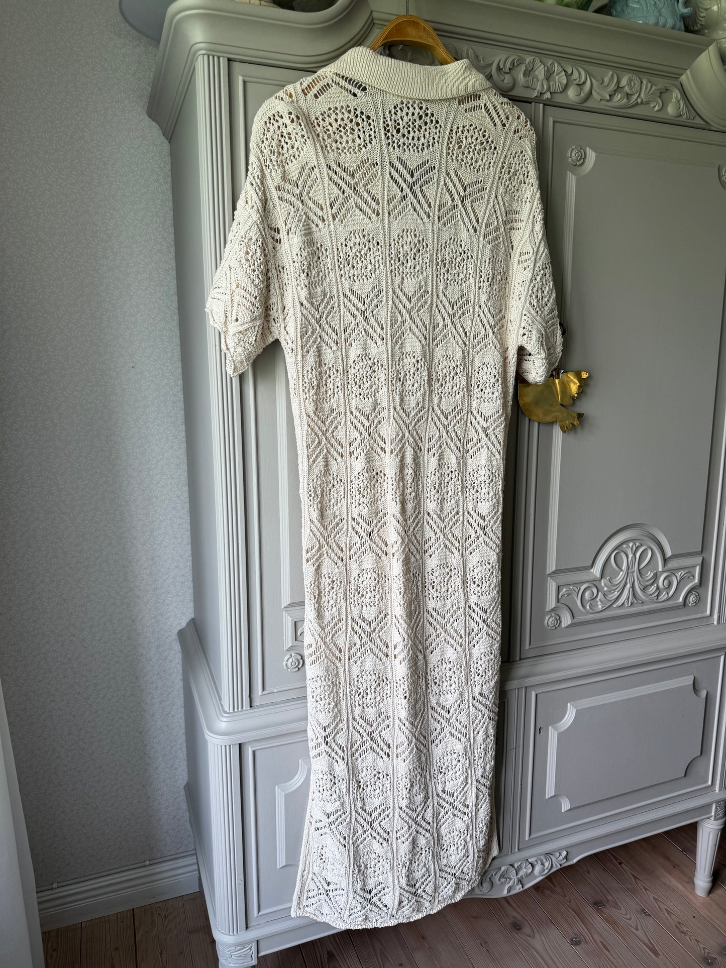 Virkad långklänning