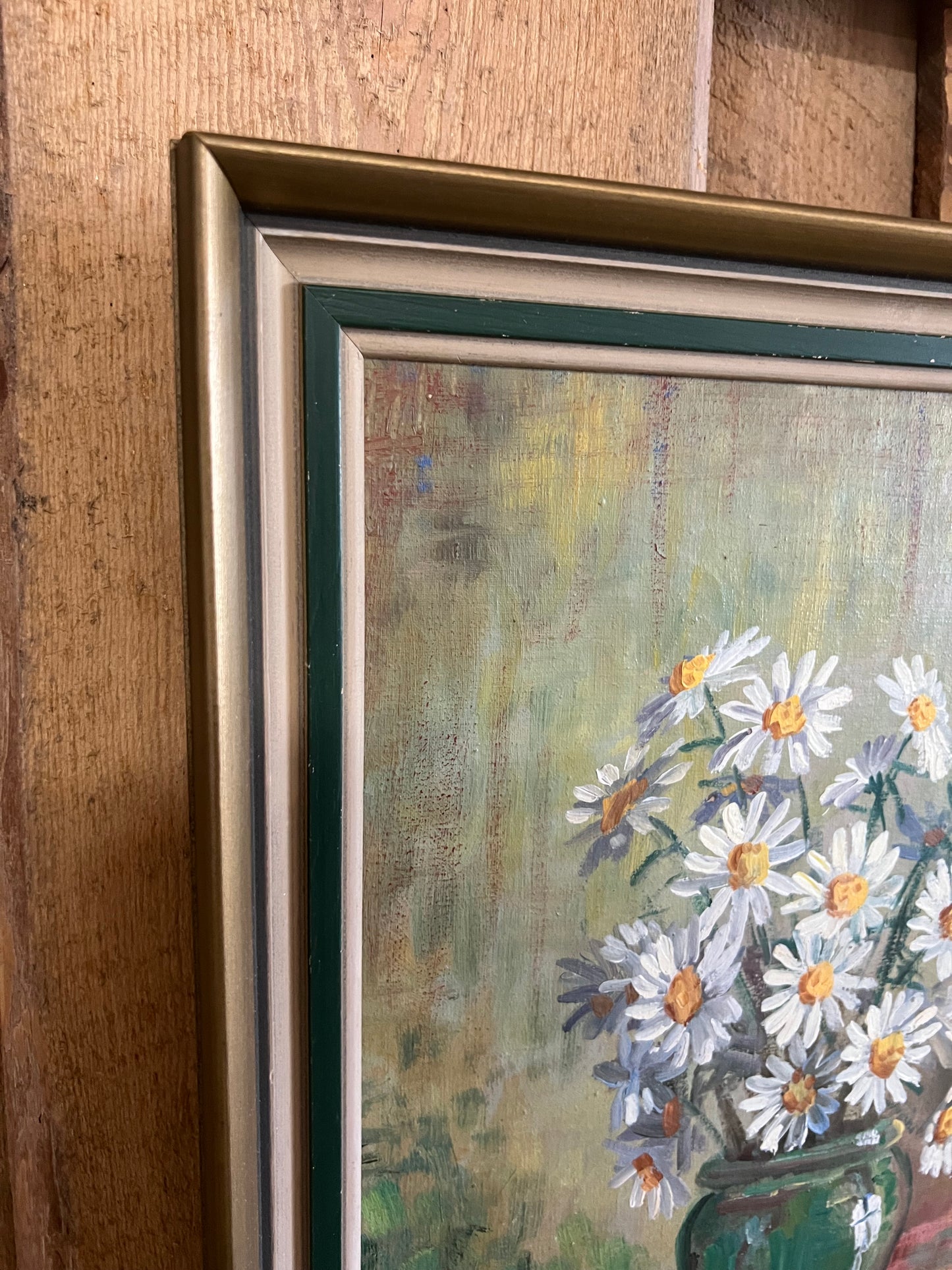 Vacker oljemålning - prästkrage