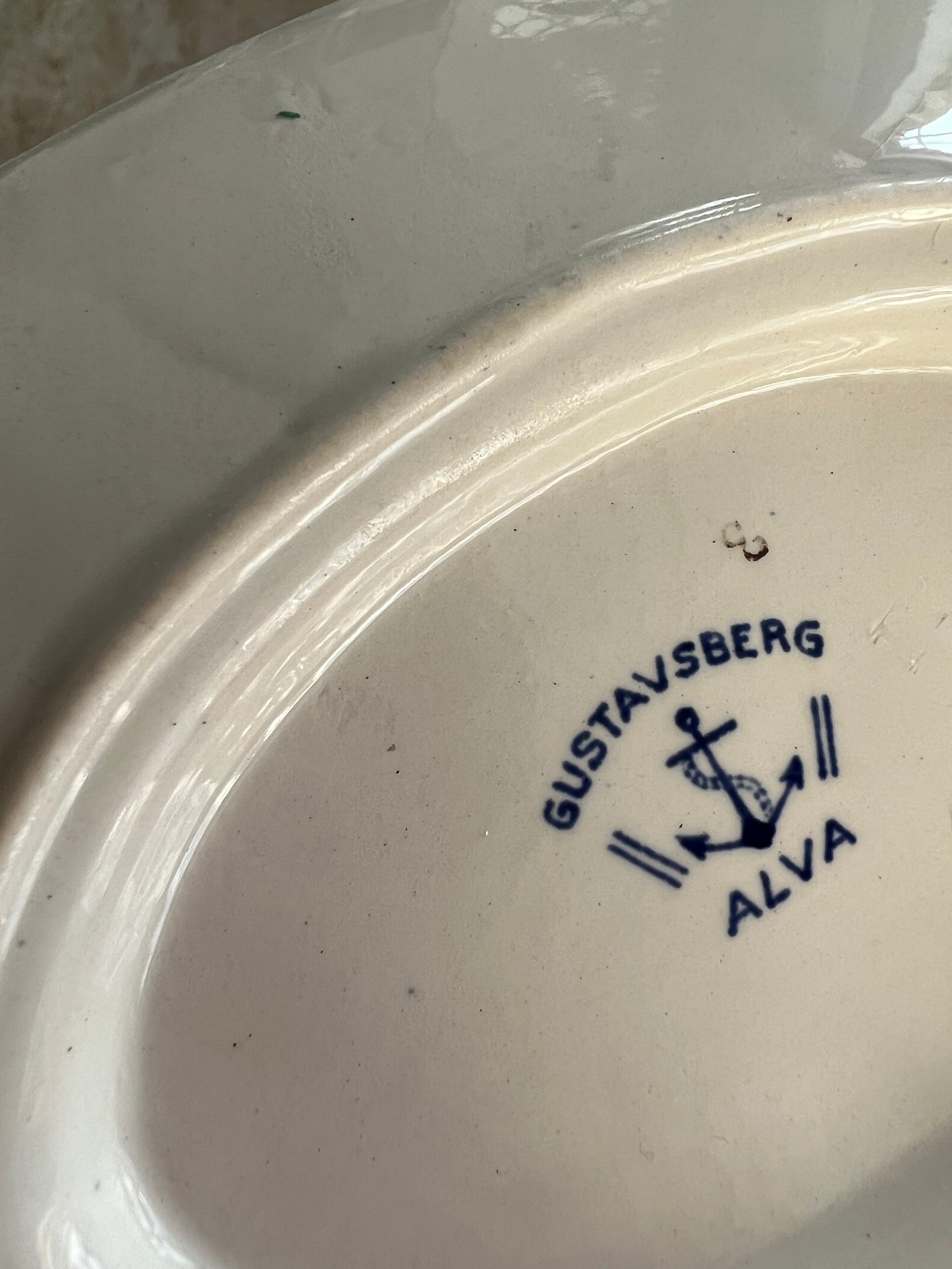 Såssnipa på fat - Gustavsberg ALVA