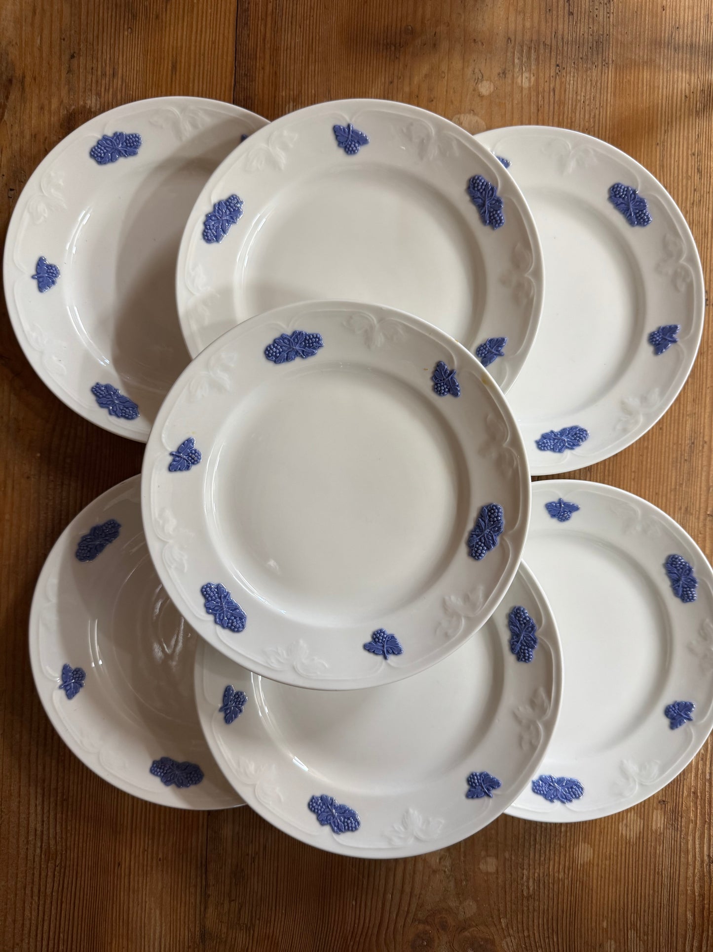 Blå Blom old Gustafsberg assietter, 7st