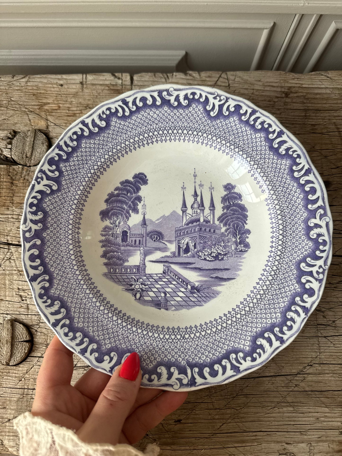 6st lila djupa tallrikar Rörstrand