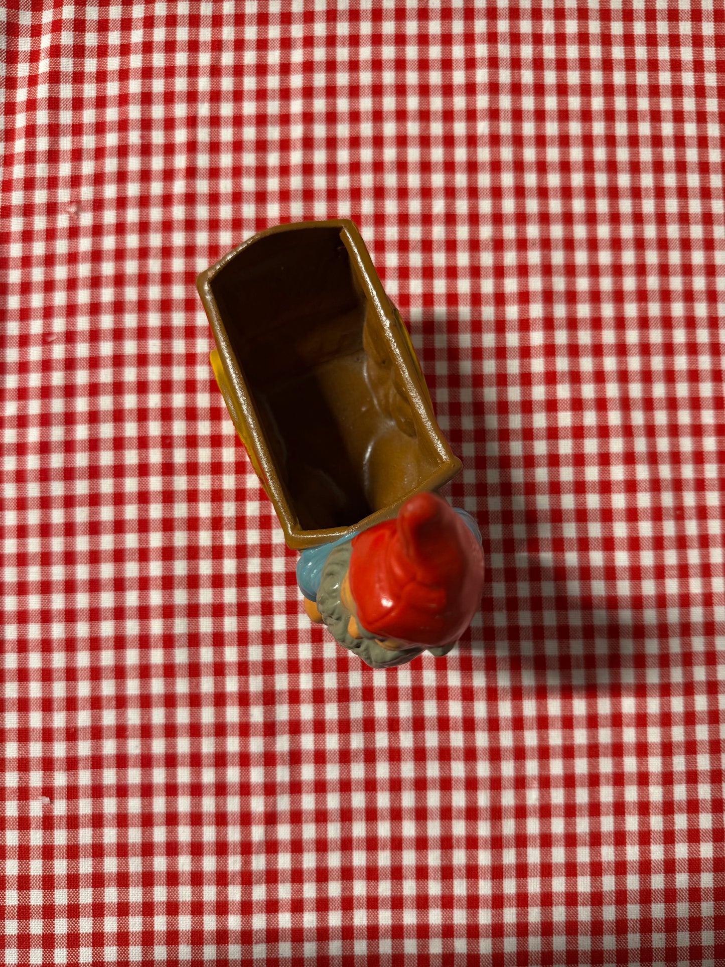 Äldre tomte med kärra i terrakotta W Germany 50/60-tal