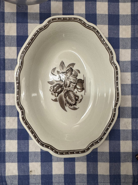 Uppläggningsskål i brunt MIGNON Gefle Sweden