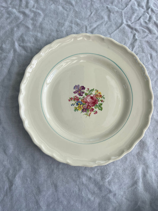 Blommig mattallrik ROSA Gefle Uppsala Ekeby