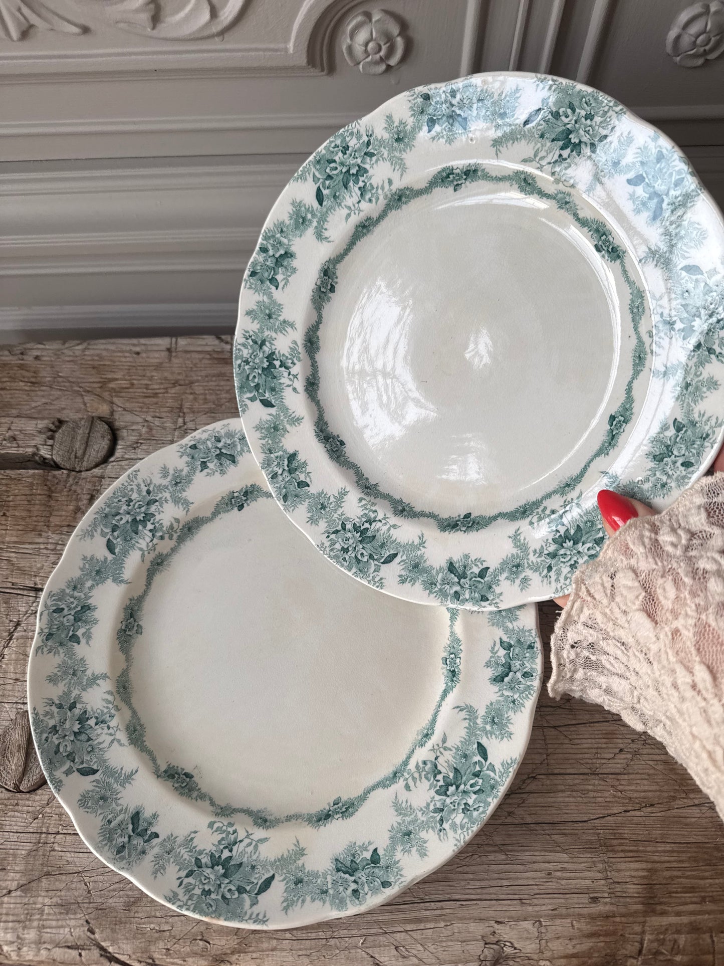 Grön mattallrik Juno