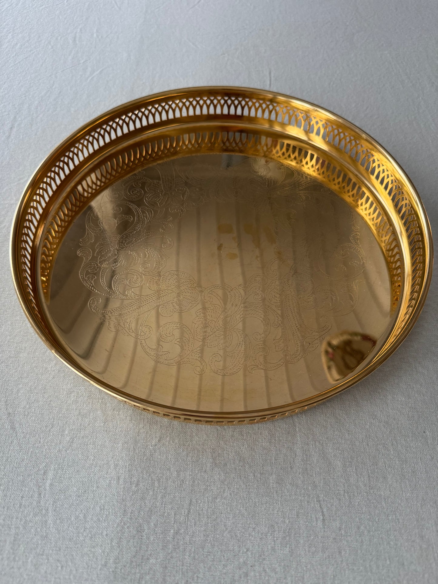 Förgylld bricka Skandia guld 24k