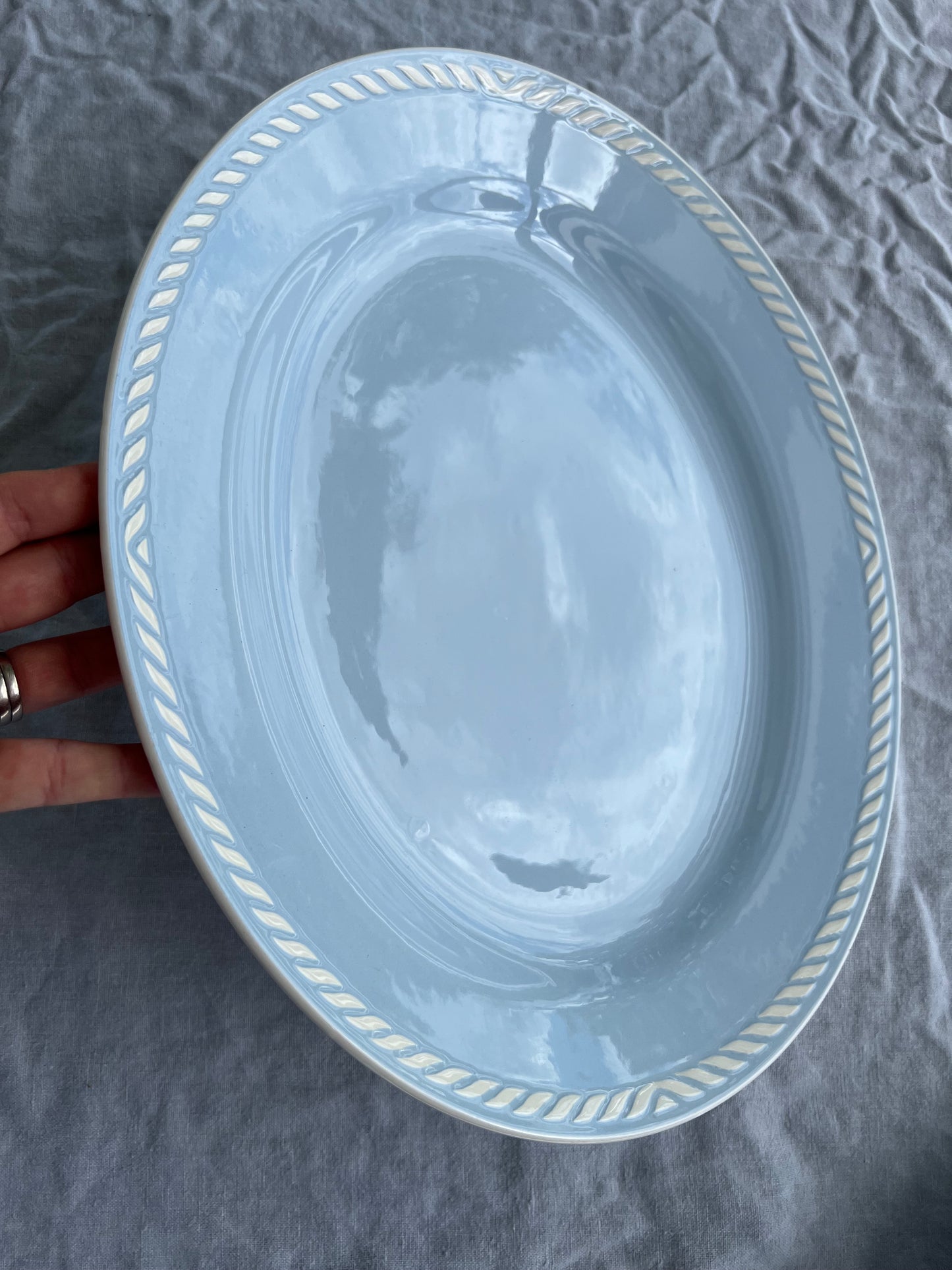 Babyblått uppläggningsfat Norway