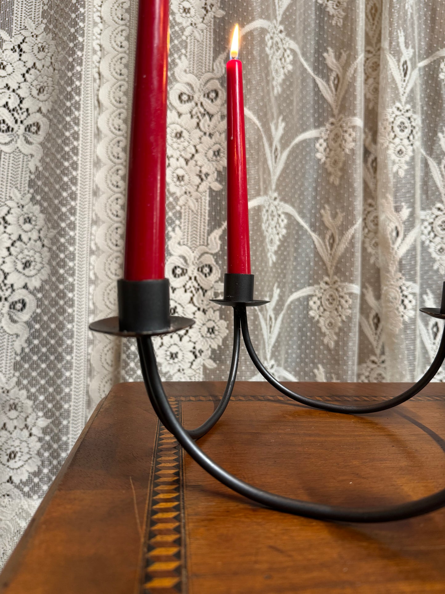 Adventsljusstake i smide