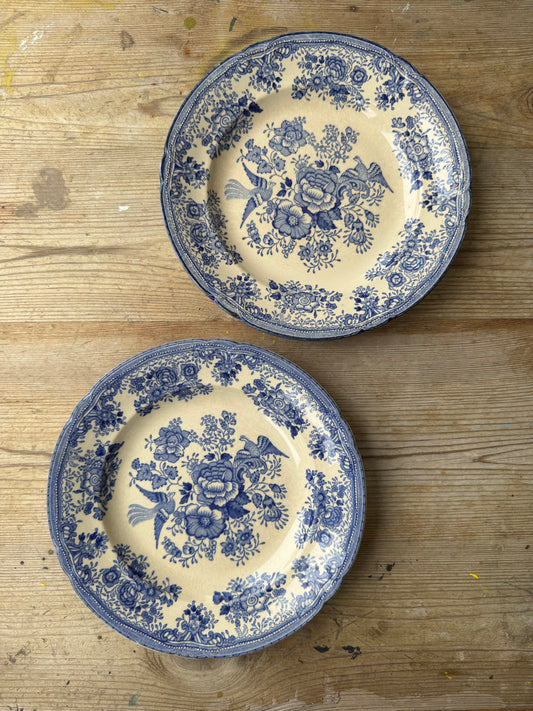 2st blåvita tallrikar Fasan Old Gustafsberg
