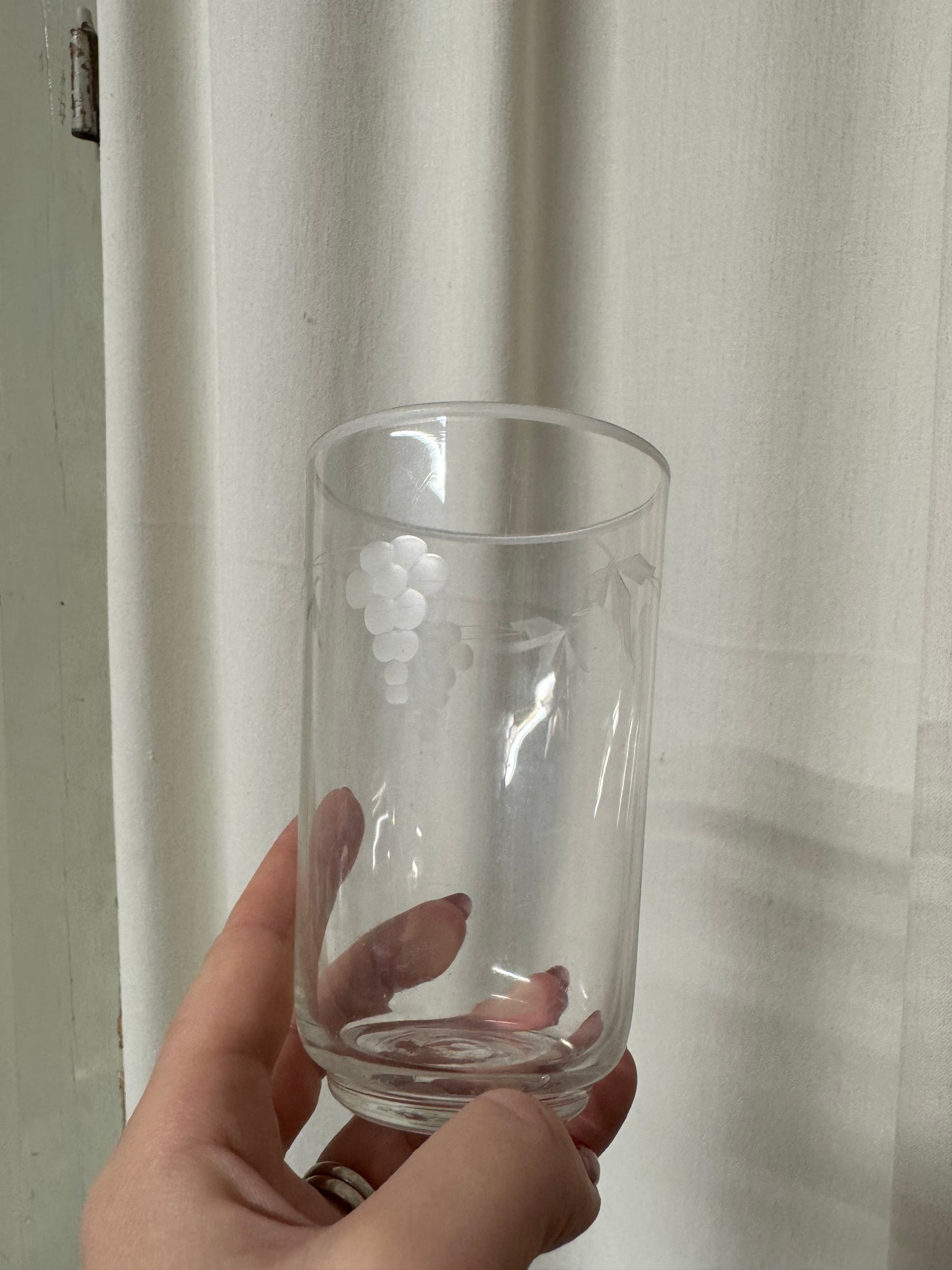 Tunna drinkglas med mönster, 6st