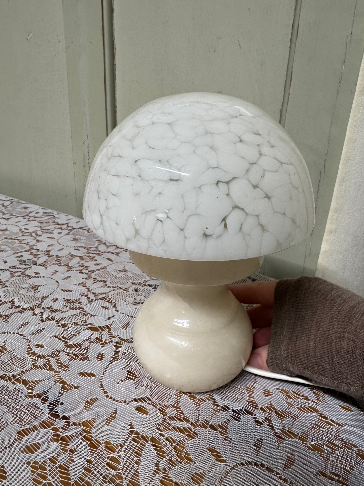 Bordslampa svamp med marmorfot, 1900-tal