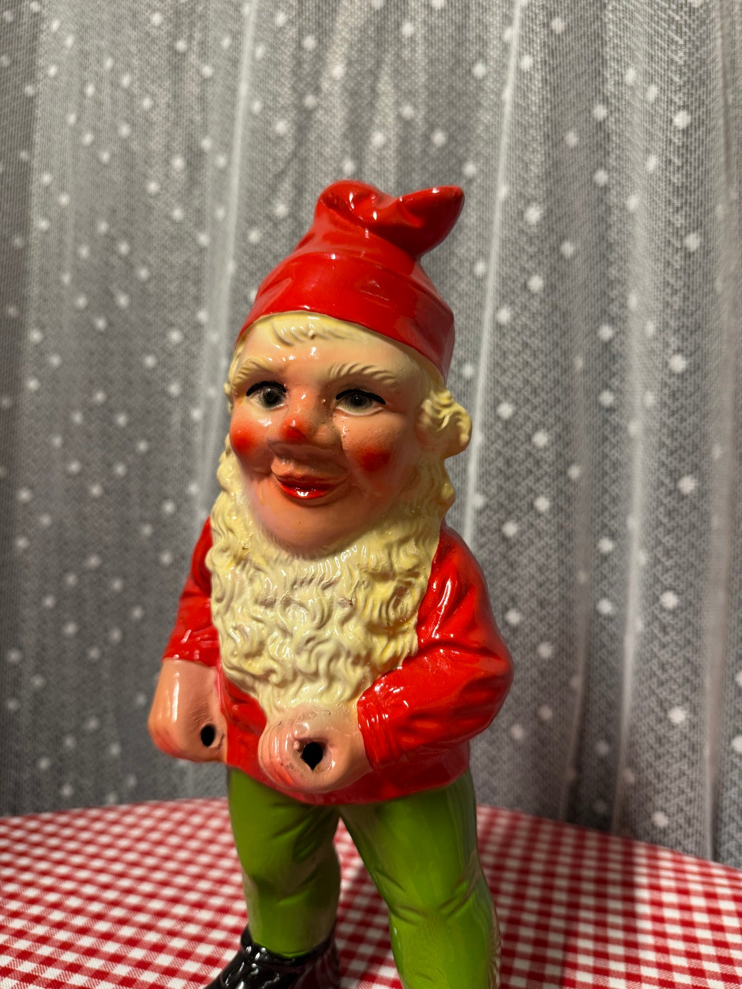 Äldre stor tomte i porslin