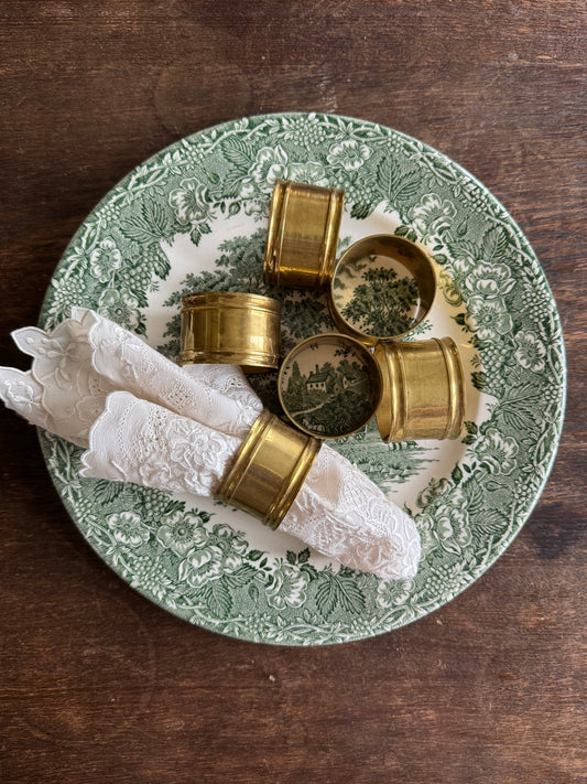 6st Servettringar mässing