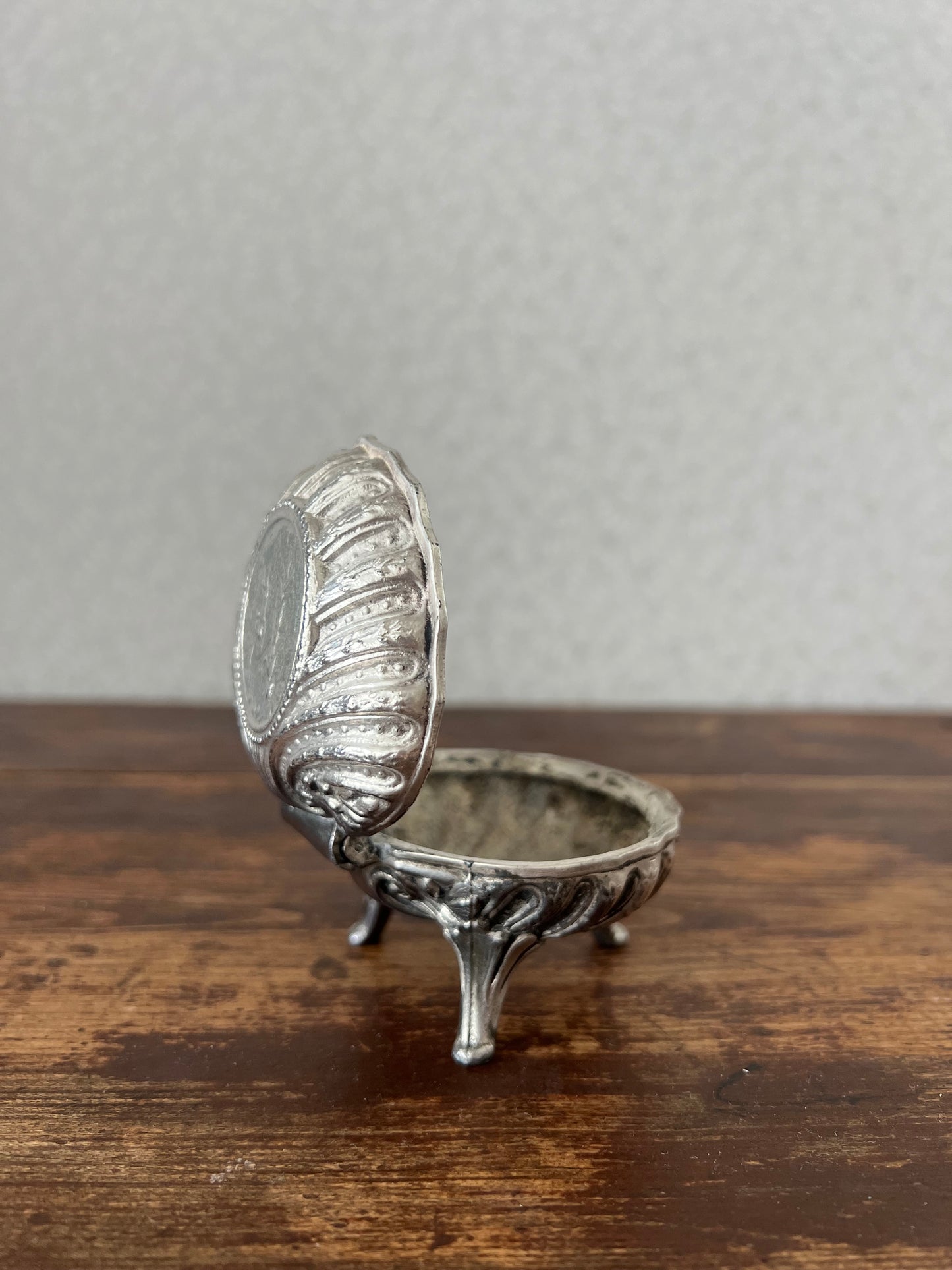 Snäckformad ask på fot