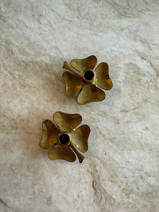 Paret ljusstakar fyrklöver julgransljus