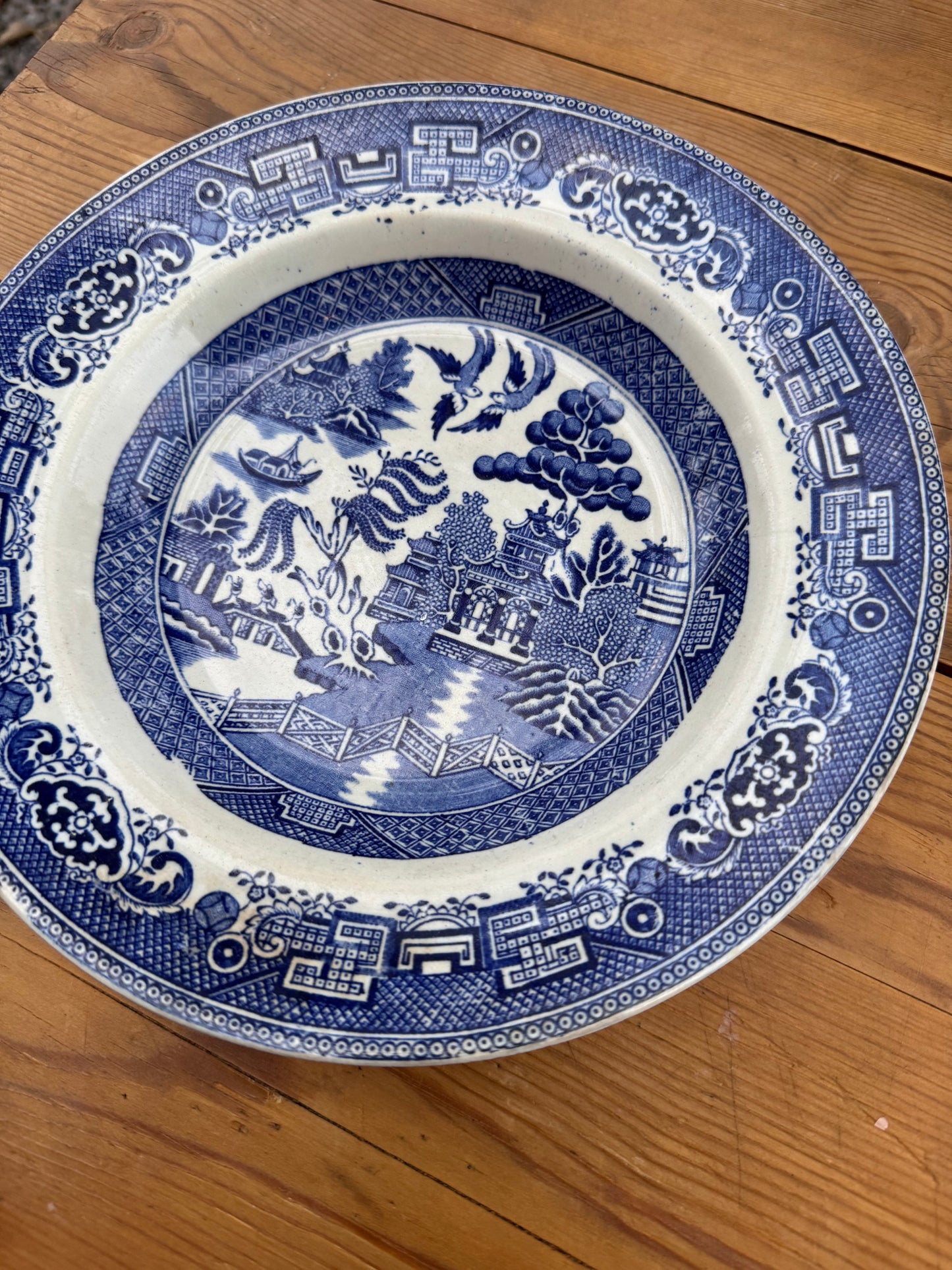 Blåvit djup tallrik Willow Old Gustafsberg