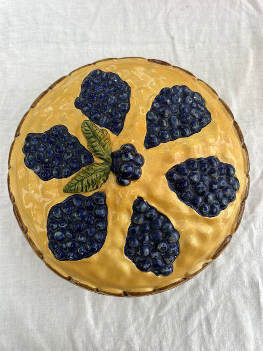 Pajform i porslin blåbär