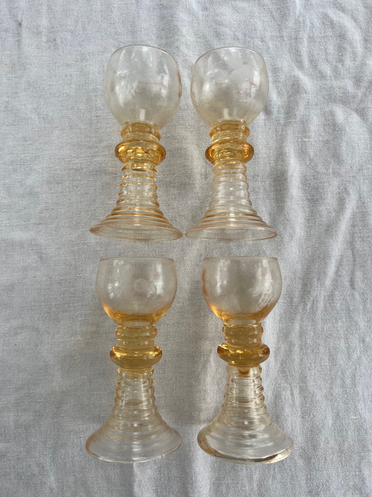 4st remmare i gul/orange/aprikos