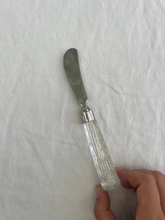 Smörkniv i glas Lindshammar