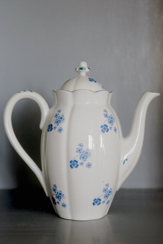 Blå/vit porslinskanna