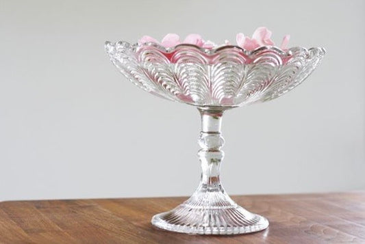 Stor glasskål på fot