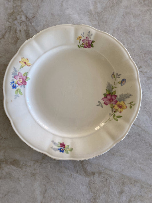 Blommig tallrik - RECORD SVENSKT FABRIKAT