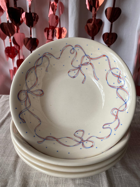 4 st skålar med rosetter -Engelskt porslin