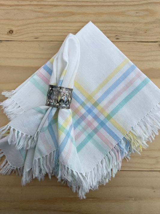 Pastelliga tygservetter, 4st