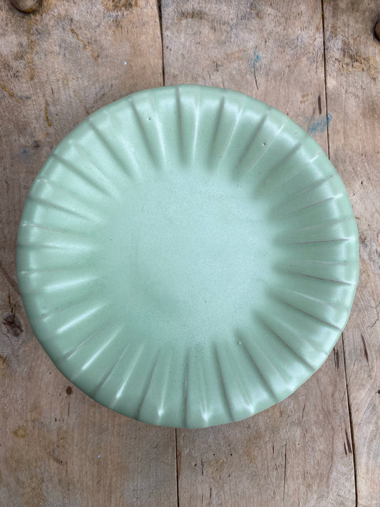 4st assietter i mjölkigt grönt ~ Uppsala Ekeby