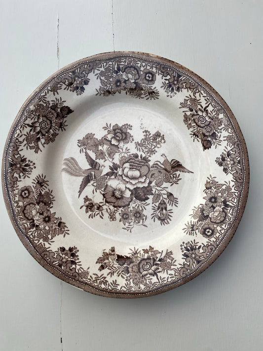 Brun tallrik ”Fasan” - Asiatc Pheasants Gutafsberg