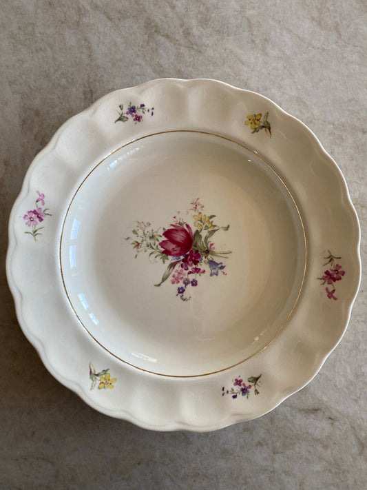 Blommig djup tallrik - Gustavsberg CARINA