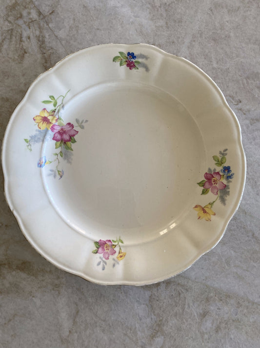 Blommig tallrik - RECORD SVENSKT FABRIKAT