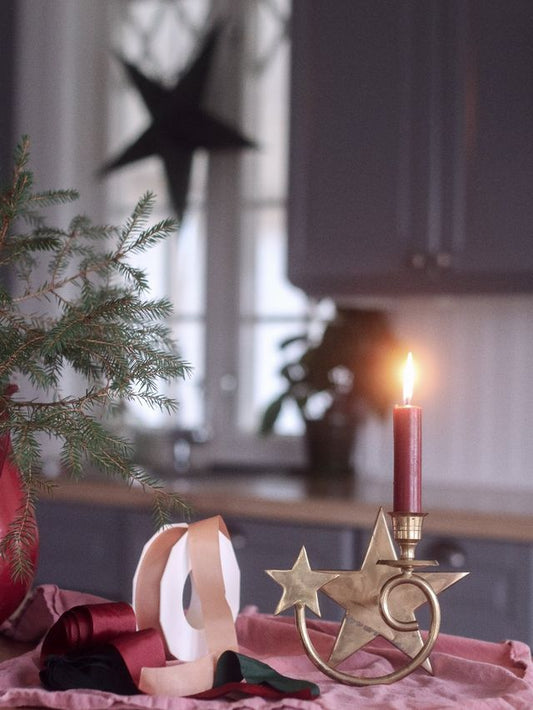 Väggljusstake i mässing ~ stjärna