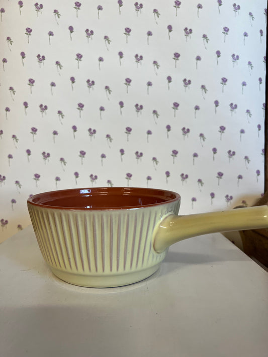 PYTT Ljusgul skål med handtag