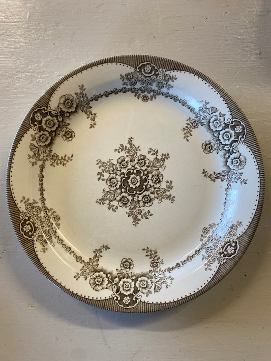 Brun/vit tallrik - RÖRSTRAND ULRIKA