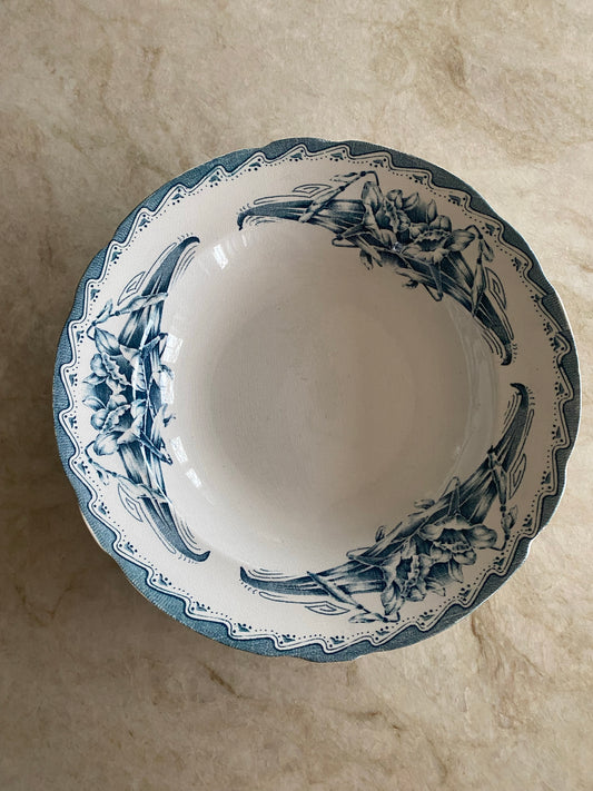 Blåvit djup tallrik - BRITTA Gefle