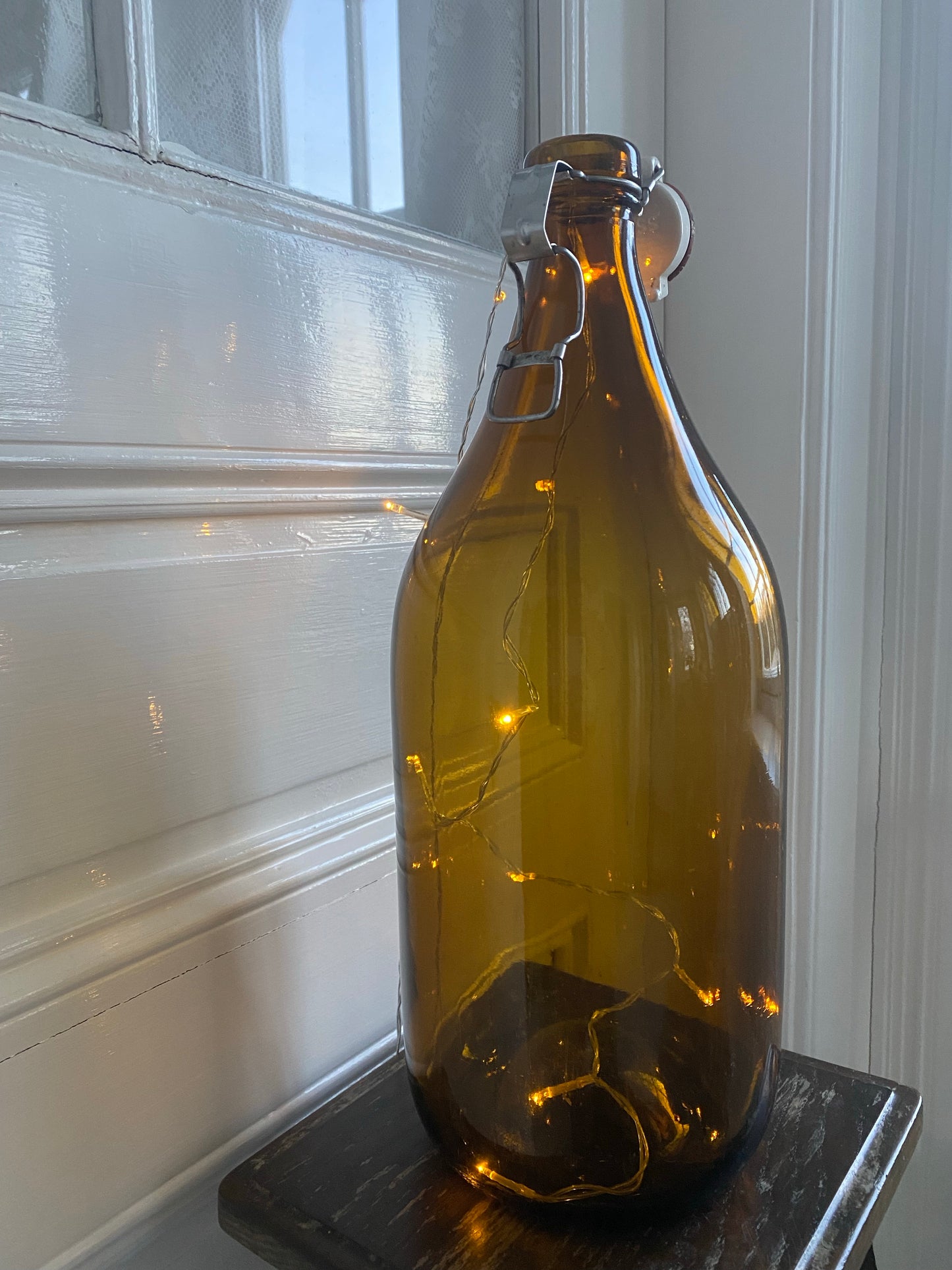 Klass 1 stor flaska i brunt glas