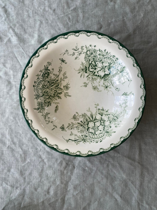 3st Grön Anna djupa tallrikar / dessertskålar